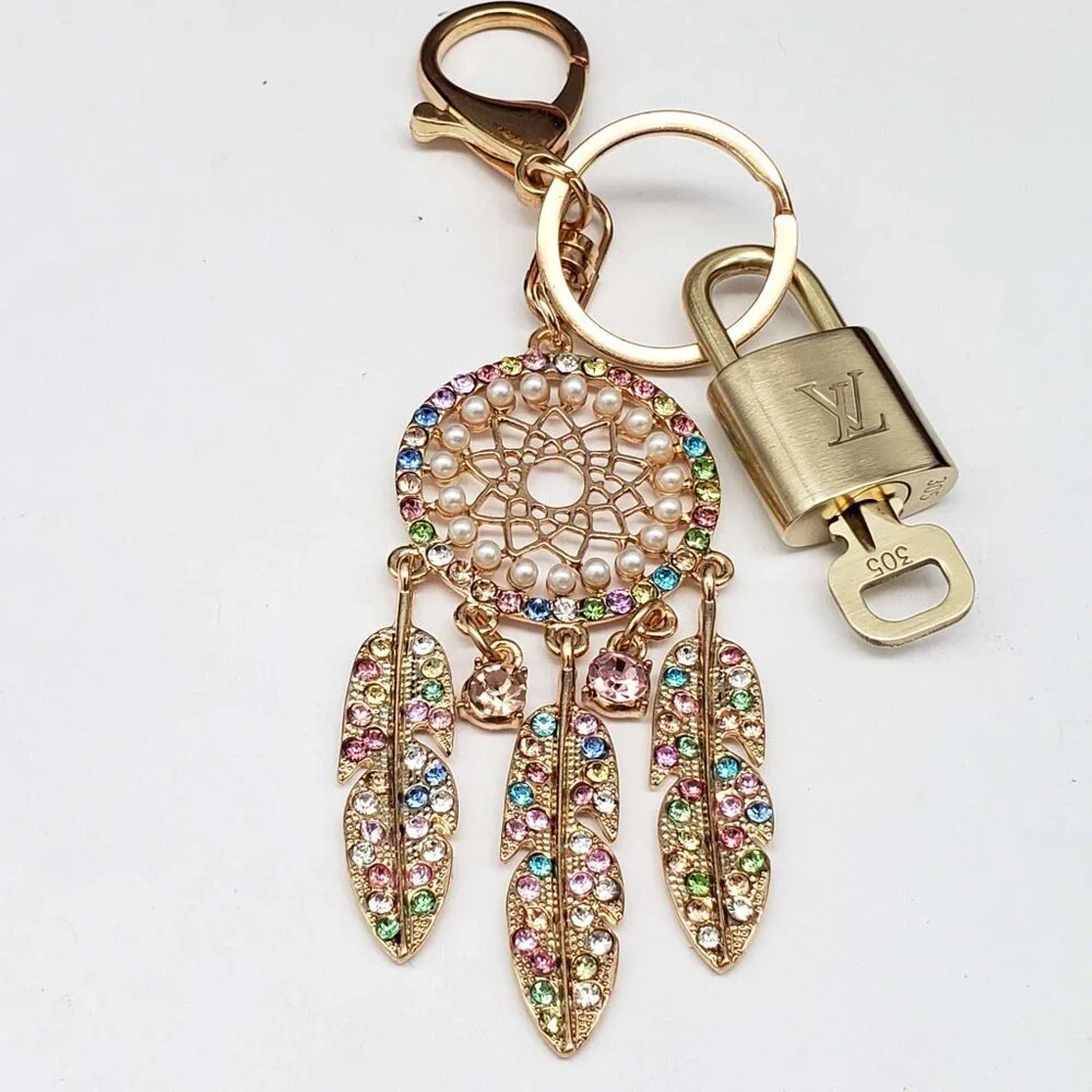 Louis Vuitton Gold Padlock Key 🔒 Authentic LV Charm + Unbranded Keychain